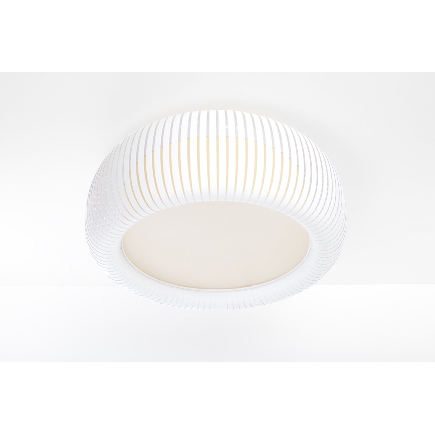 Candeeiro de tecto STRIPES 2xE27/40W/230V diâmetro 55 cm branco/creme