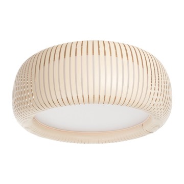 Candeeiro de tecto STRIPES 2xE27/40W/230V, diâmetro 55 cm, creme/branco