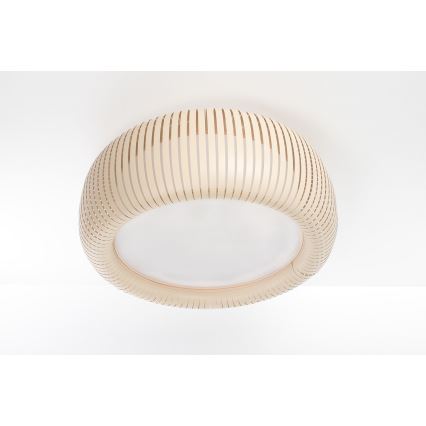 Candeeiro de tecto STRIPES 2xE27/40W/230V, diâmetro 55 cm, creme/branco