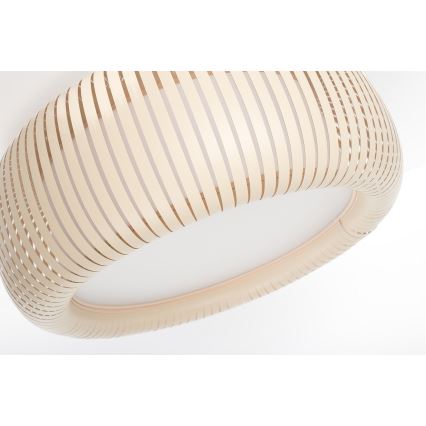 Candeeiro de tecto STRIPES 2xE27/40W/230V, diâmetro 55 cm, creme/branco