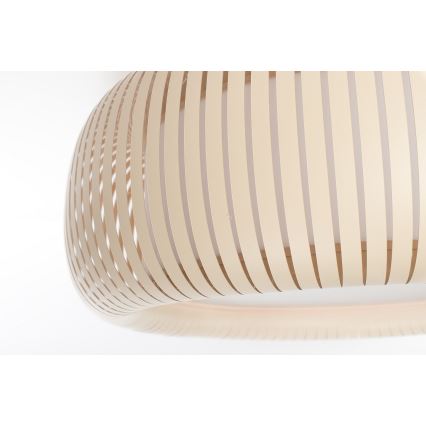 Candeeiro de tecto STRIPES 2xE27/40W/230V, diâmetro 55 cm, creme/branco
