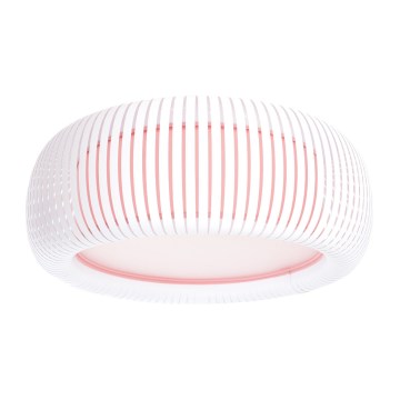 Candeeiro de tecto STRIPES 2xE27/40W/230V Ø 55 cm branco/rosa
