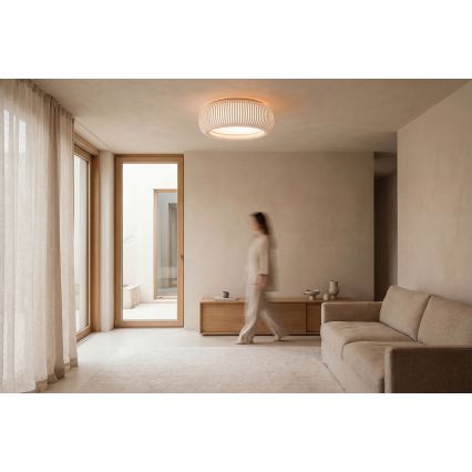 Candeeiro de tecto STRIPES 2xE27/40W/230V Ø 55 cm branco/rosa