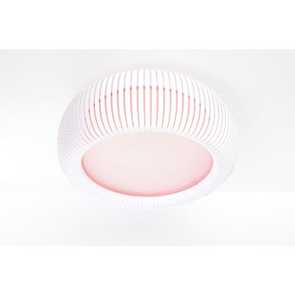 Candeeiro de tecto STRIPES 2xE27/40W/230V Ø 55 cm branco/rosa