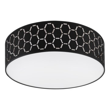Candeeiro de tecto ULLE 2xE27/15W/230V Ø 45 cm preto