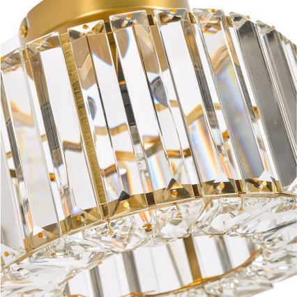 Candeeiro de tecto VETRO 1xE27/15W/230V Ø 24,5 cm dourado