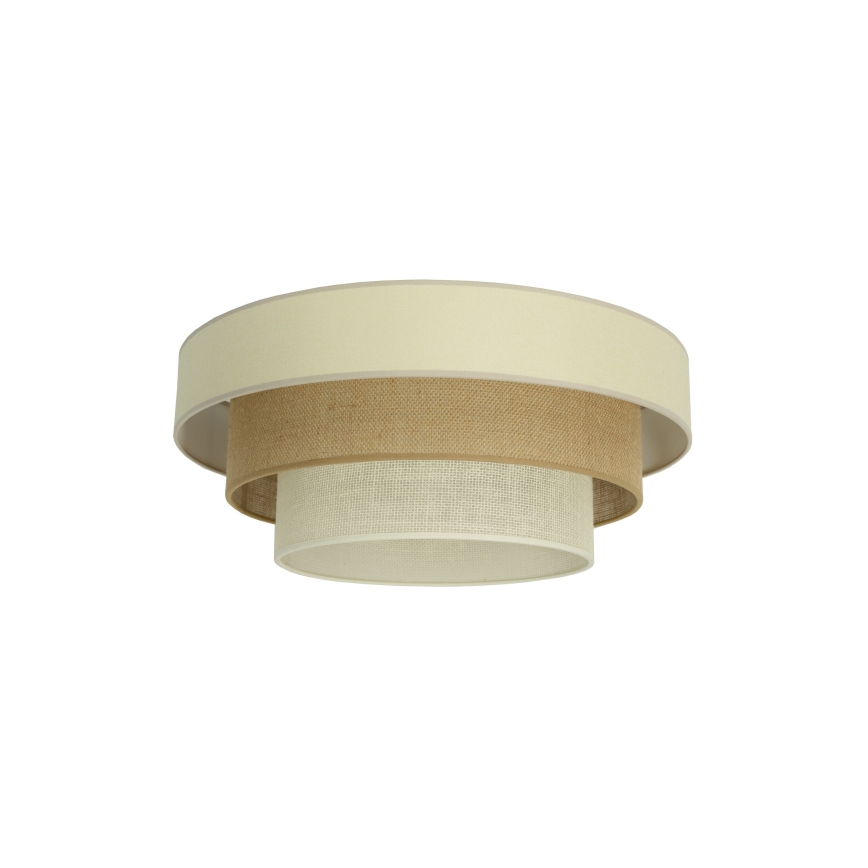 Candeeiro de tecto WENTA 1xE27/60W/230V diâmetro 50 cm bege/juta