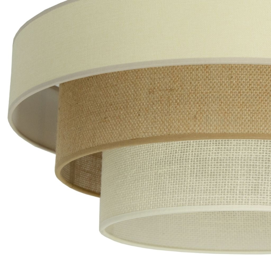 Candeeiro de tecto WENTA 1xE27/60W/230V diâmetro 50 cm bege/juta