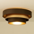 Candeeiro de tecto WENTA 1xE27/60W/230V diâmetro 50 cm castanho/dourado