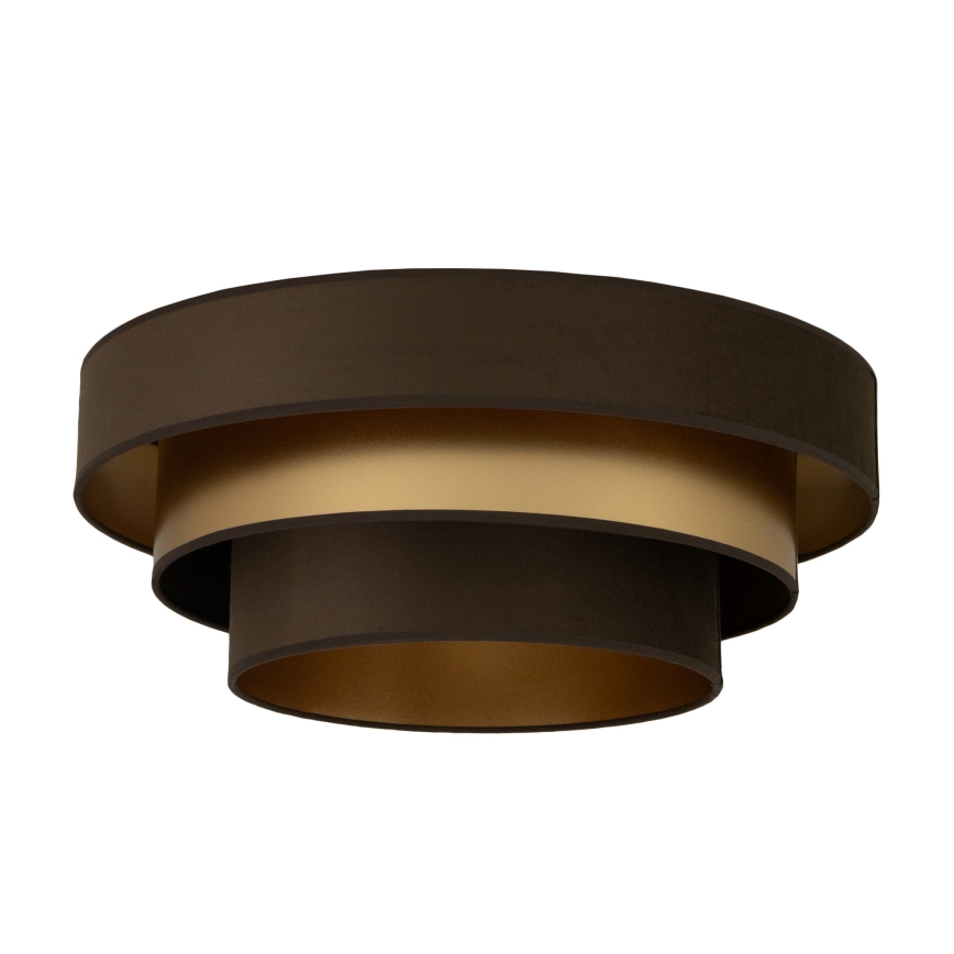Candeeiro de tecto WENTA 1xE27/60W/230V diâmetro 50 cm castanho/dourado