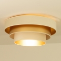 Candeeiro de tecto WENTA 1xE27/60W/230V Ø 50 cm bege/dourado