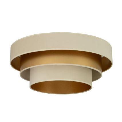 Candeeiro de tecto WENTA 1xE27/60W/230V Ø 50 cm bege/dourado
