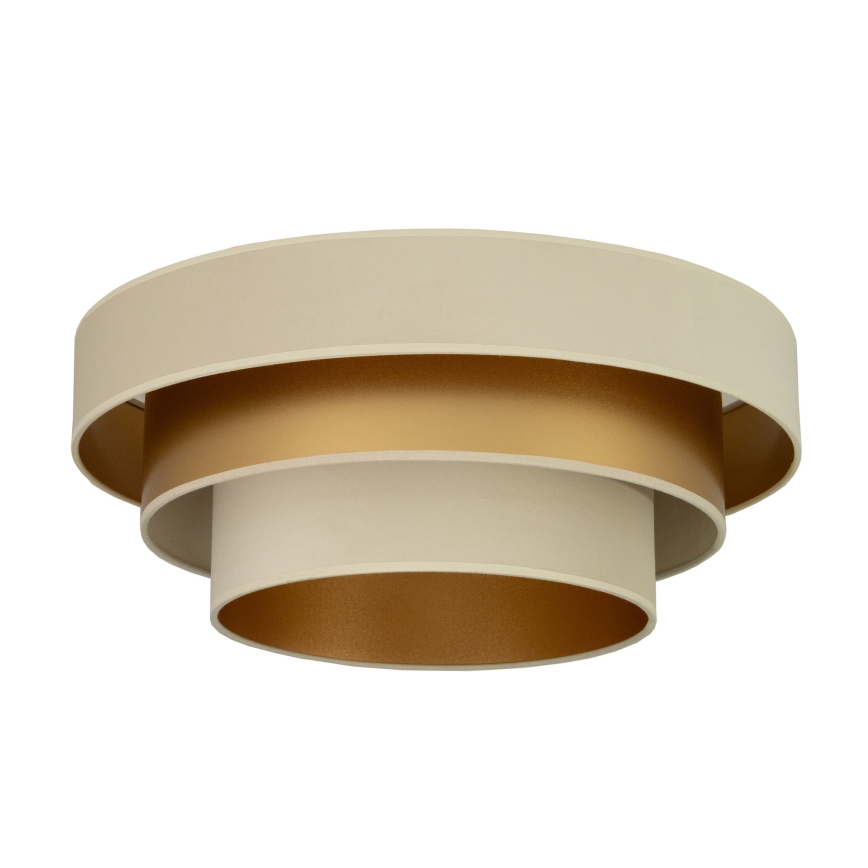 Candeeiro de tecto WENTA 1xE27/60W/230V Ø 50 cm bege/dourado