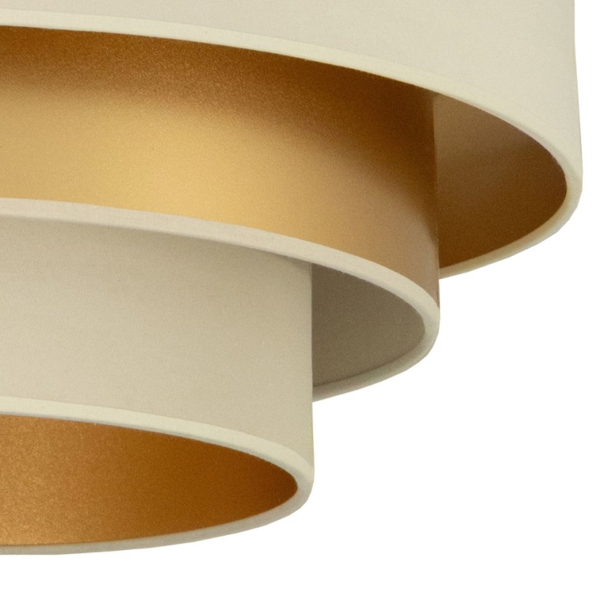 Candeeiro de tecto WENTA 1xE27/60W/230V Ø 50 cm bege/dourado