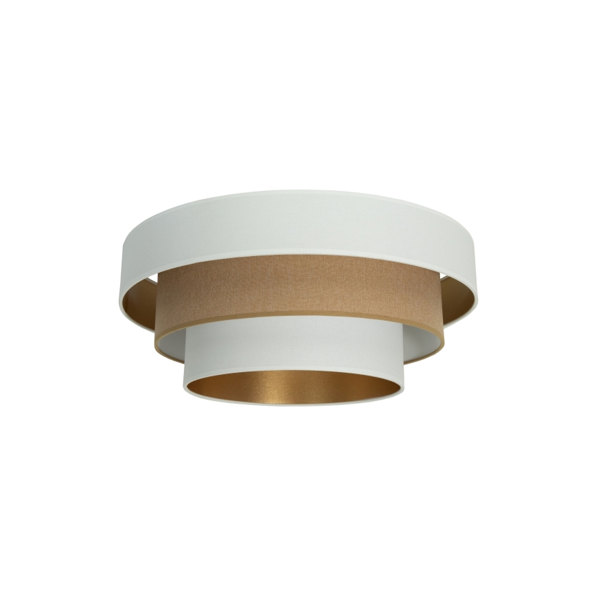 Candeeiro de tecto WENTA 1xE27/60W/230V Ø 50 cm branco/castanho