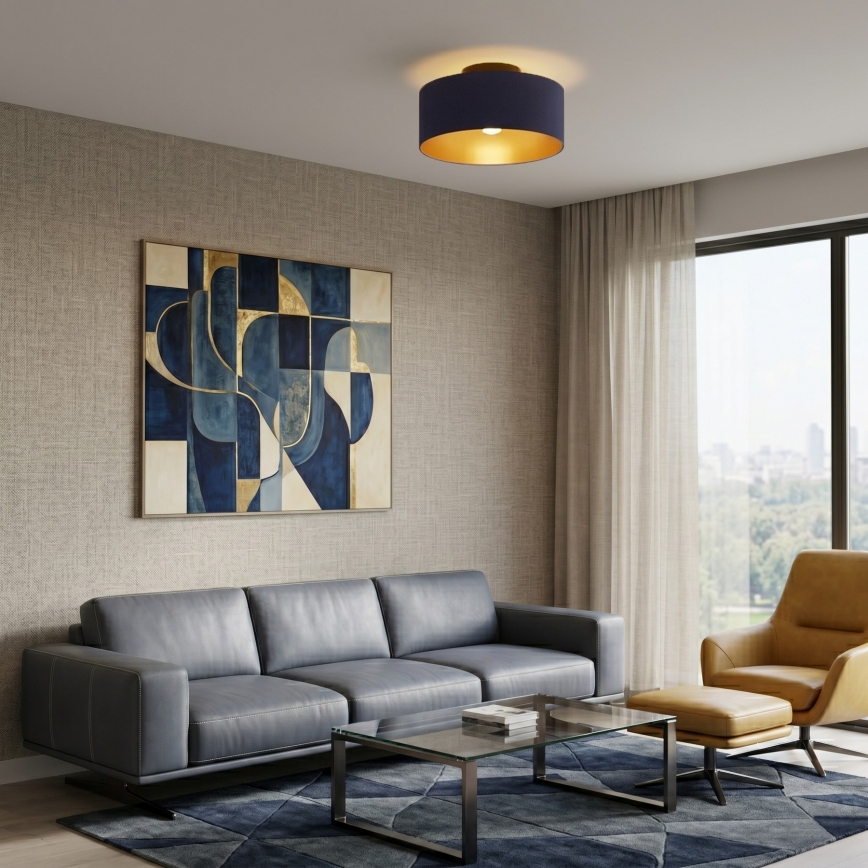 Candeeiro de teto ARDEN 1xE27/15W/230V diâmetro 40 cm azul
