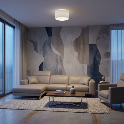 Candeeiro de teto ARDEN 1xE27/15W/230V Ø 40 cm branco