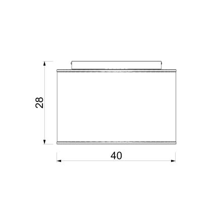 Candeeiro de teto ARDEN 1xE27/15W/230V Ø 40 cm preto