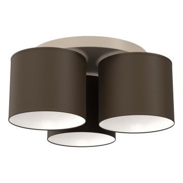 Candeeiro de teto ARDEN 3xE27/15W/230V Ø 30 cm bege/marrom