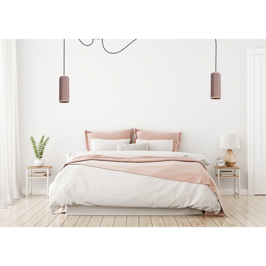Candeeiro de teto suspenso AVALO 2xE27/60W/230V aranha rosa/cobre