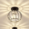 Candeeiro de teto BELLA 1xE27/40W/230V, diâmetro 20 cm, preto