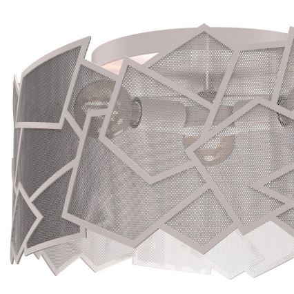 Candeeiro de teto CAMO 3xE27/15W/230V diâmetro 49,5 cm bege