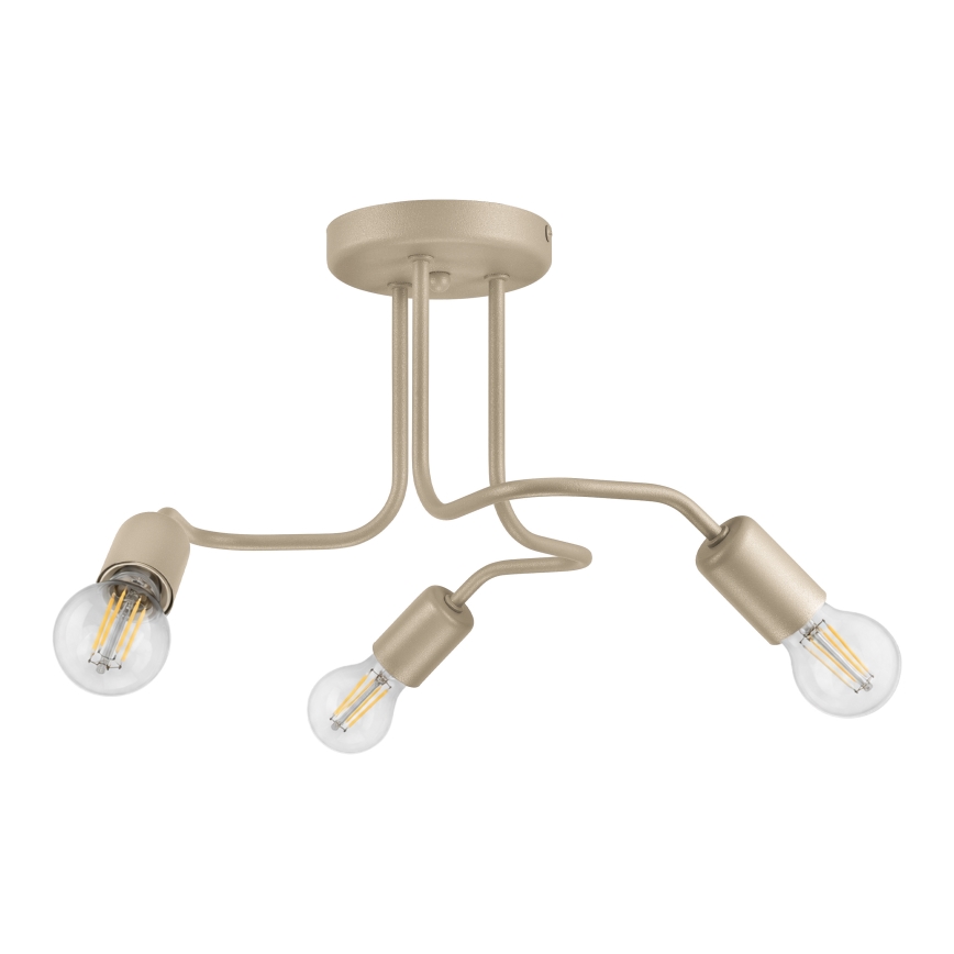 Candeeiro de teto CHARLIE 3xE27/15W/230V bege