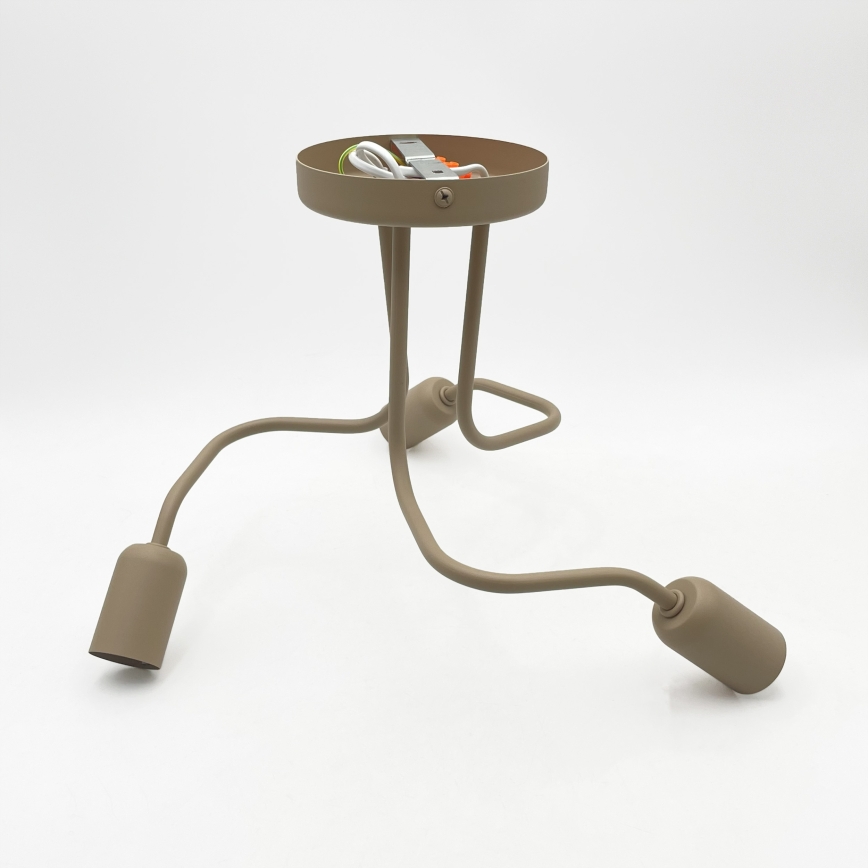 Candeeiro de teto CHARLIE 3xE27/15W/230V bege