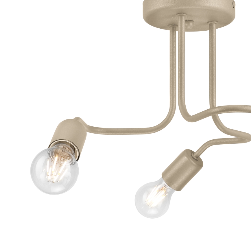 Candeeiro de teto CHARLIE 3xE27/15W/230V bege