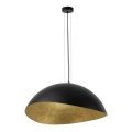 Candeeiro de teto com cabo SOLARIS 1xE27/60W/230V diâmetro 48 cm preto/dourado
