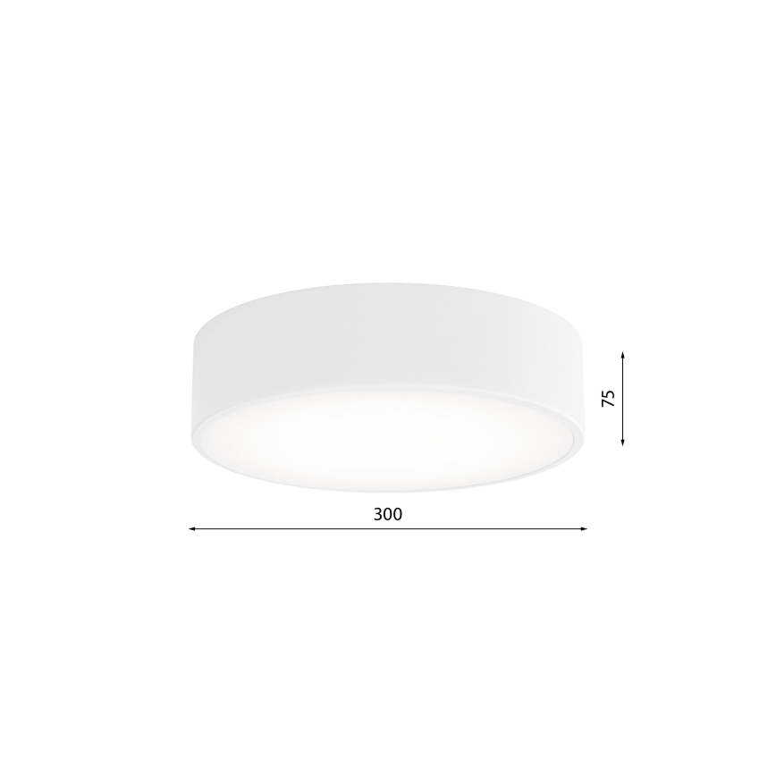 Luminária de tecto CLEO com sensor de movimento e sensor crepuscular, 2xE27/24W/230V, diâmetro 30 cm, branca