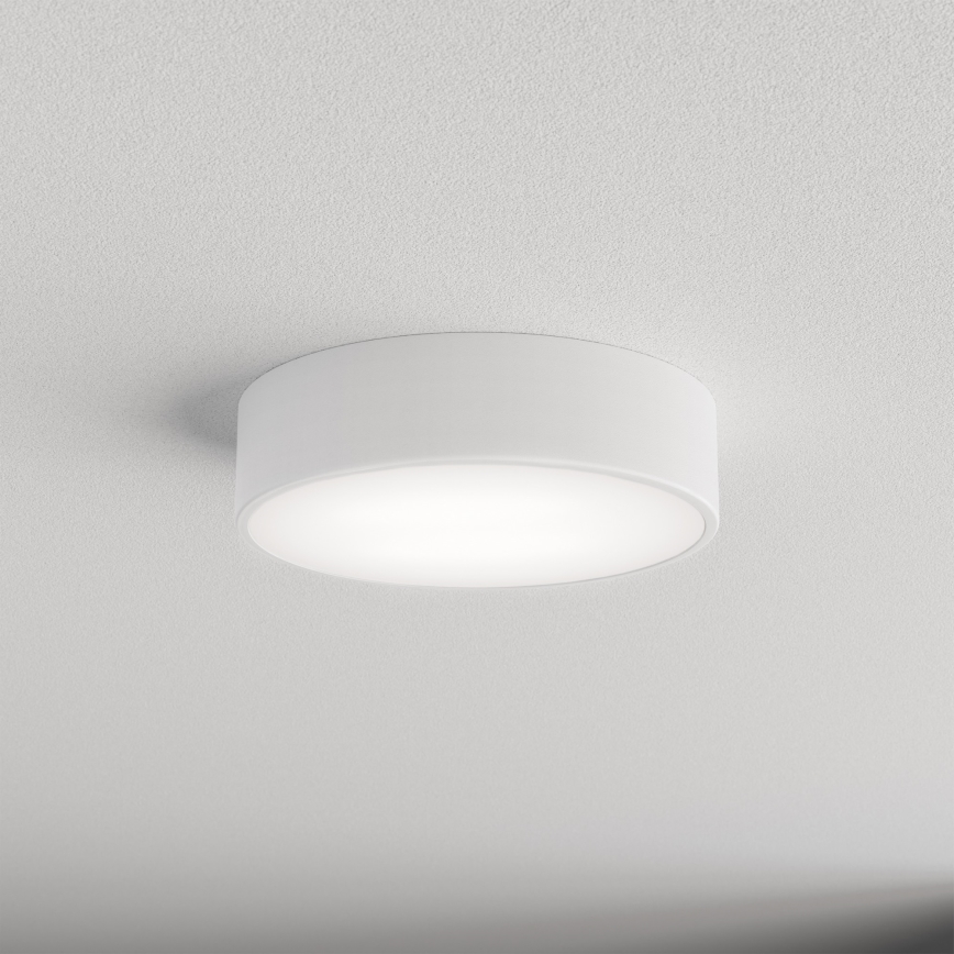 Luminária de tecto CLEO com sensor de movimento e sensor crepuscular, 2xE27/24W/230V, diâmetro 30 cm, branca