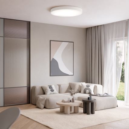 Candeeiro de tecto com sensor de movimento e sensor crepuscular CLEO 5xE27/24W/230V Ø 60 cm branco