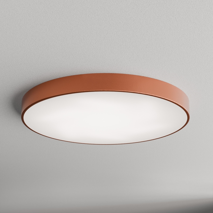 Candeeiro de teto CLEO com sensor de movimento e sensor crepuscular, 6xE27/24W/230V, Ø 80 cm, acabamento em cobre