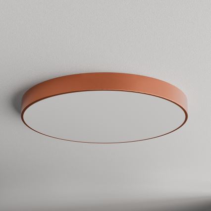 Candeeiro de teto CLEO com sensor de movimento e sensor crepuscular, 6xE27/24W/230V, Ø 80 cm, acabamento em cobre