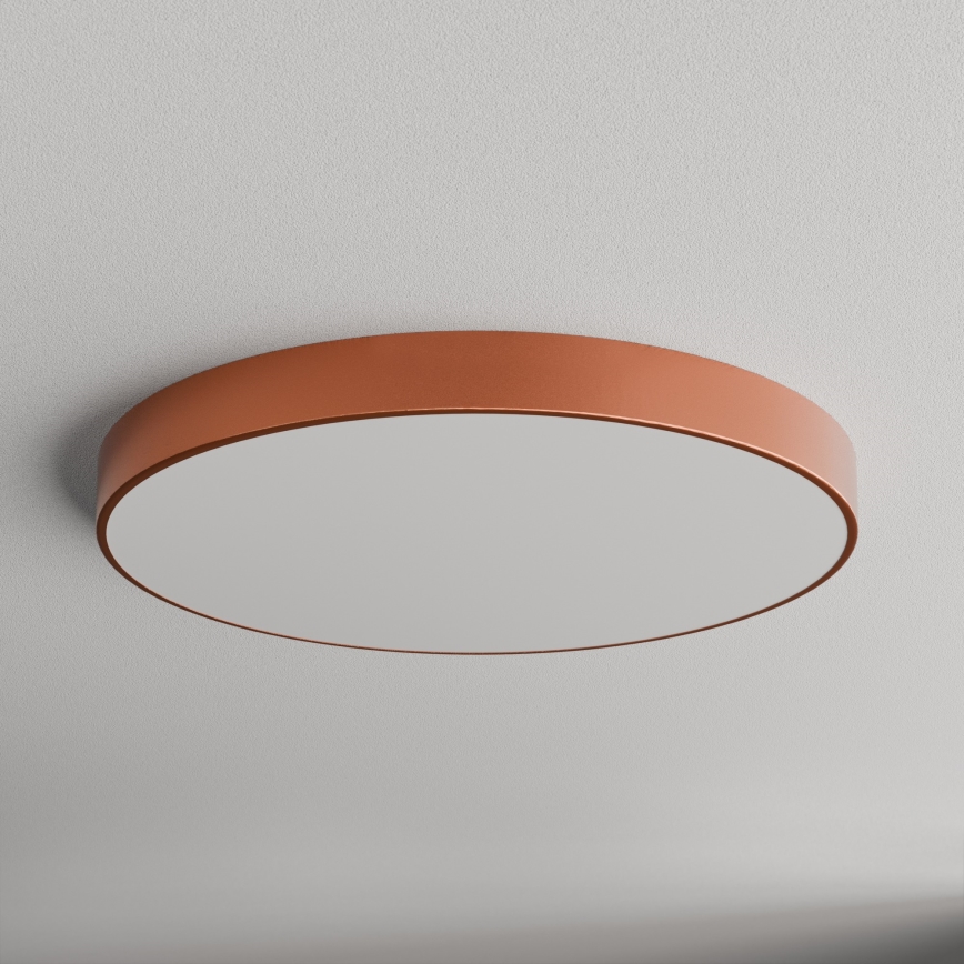 Candeeiro de teto CLEO com sensor de movimento e sensor crepuscular, 6xE27/24W/230V, Ø 80 cm, acabamento em cobre