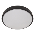 Candeeiro de teto com sensor WILTON 2x E27/60W/230V Ø 33 cm preto