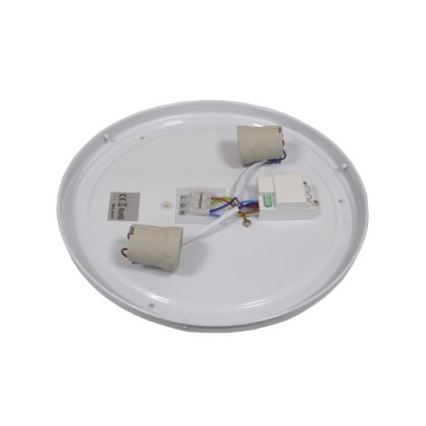 Candeeiro de teto com sensor WILTON 2x E27/60W/230V Ø 33 cm preto
