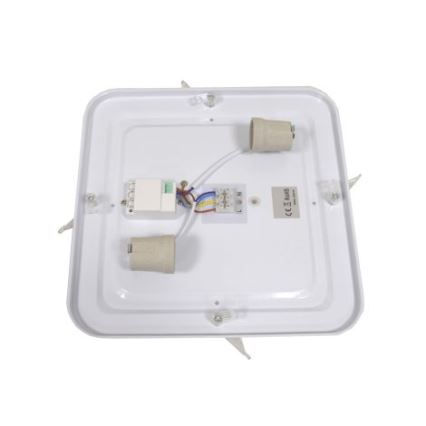 Candeeiro de teto com sensor WILTON 2xE27/60W/230V 33x33 cm antracite