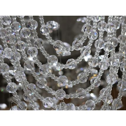 Candeeiro de teto em cristal LED MAJURO LED/30W/230V Ø 40 cm cromado brilhante + comando remoto