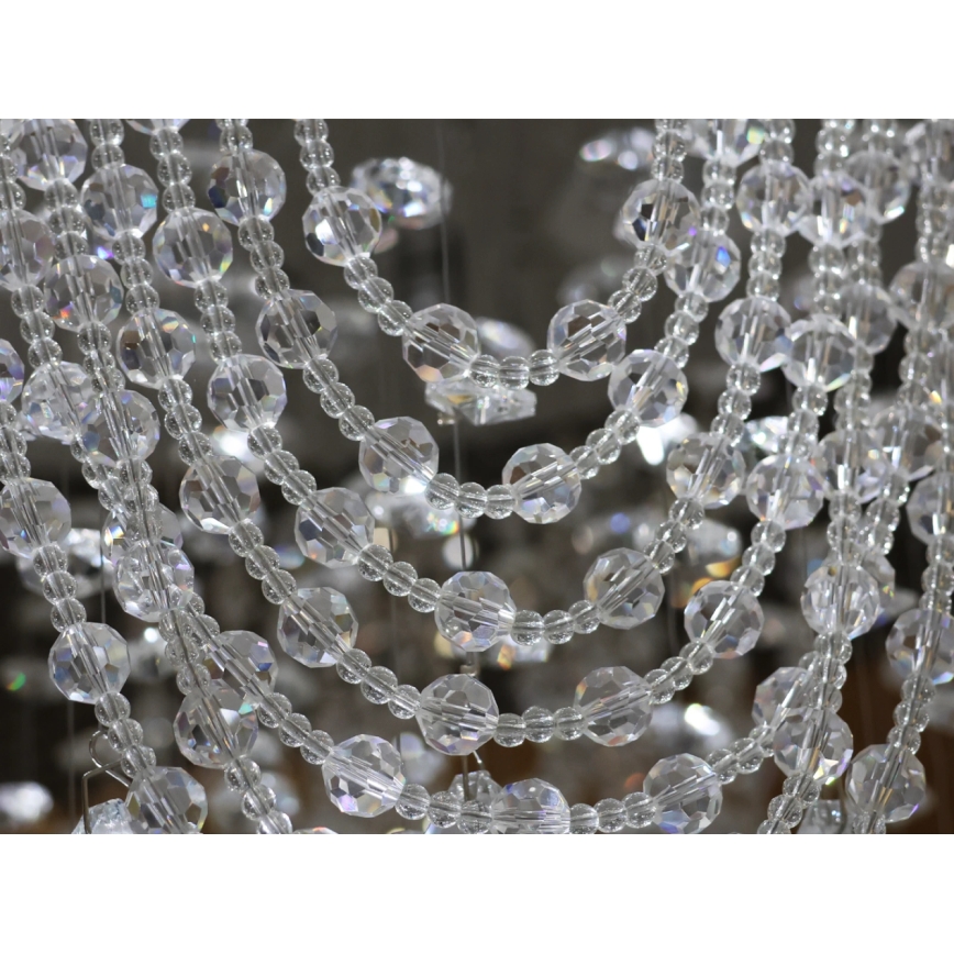 Candeeiro de teto em cristal LED MAJURO LED/30W/230V Ø 40 cm cromado brilhante + comando remoto