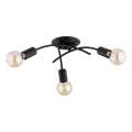 Candeeiro de teto de montagem aparente TORIZO 3xE27/15W/230V preto