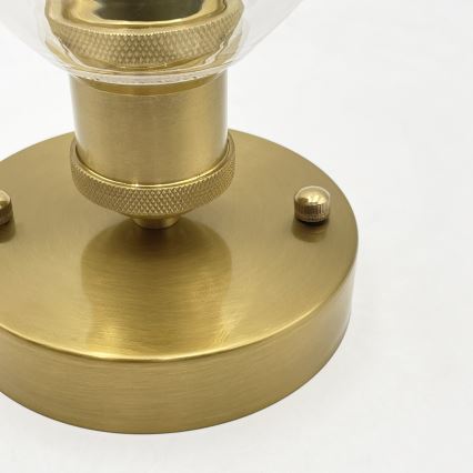 Candeeiro de teto de montagem aparente TRISH 1xE27/15W/230V dourado/transparente
