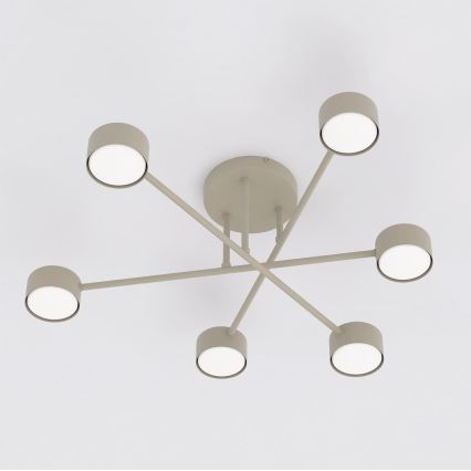 Candeeiro de teto de sobrepor HALO 6xGX53/10W/230V bege