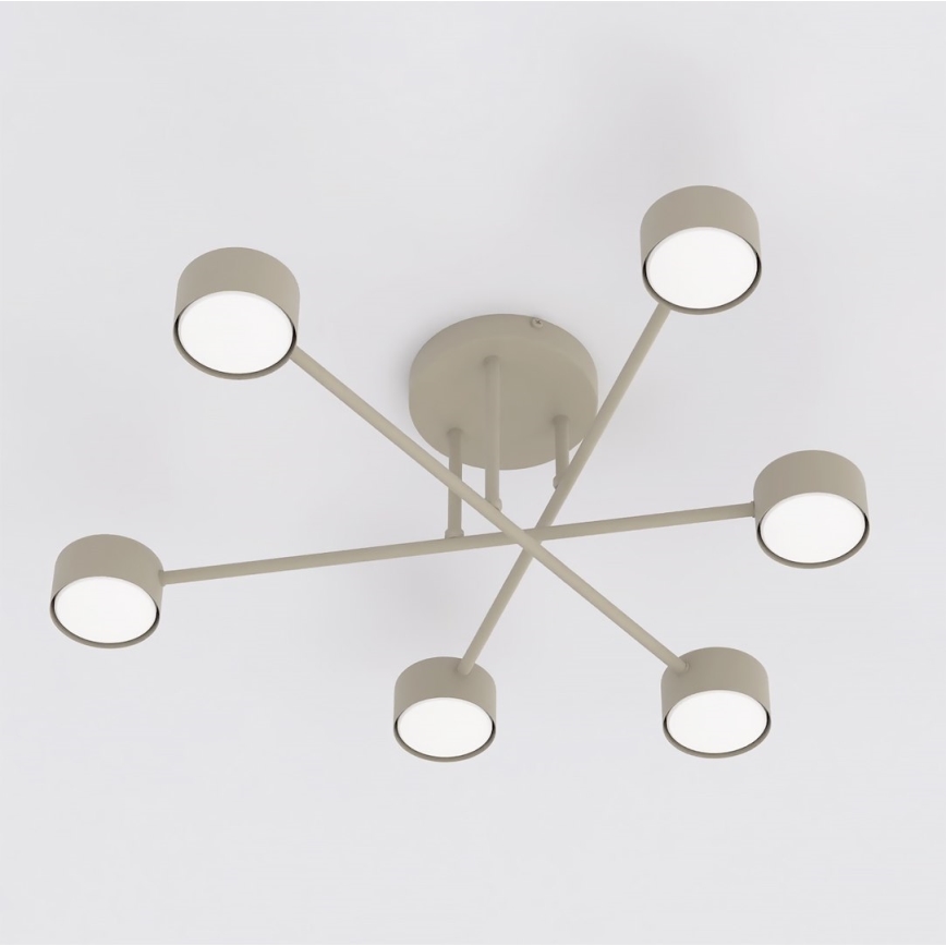 Candeeiro de teto de sobrepor HALO 6xGX53/10W/230V bege