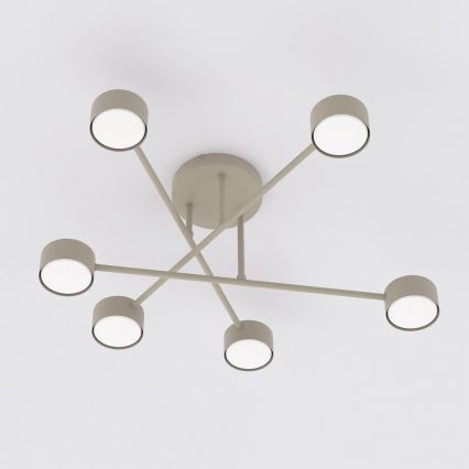 Candeeiro de teto de sobrepor HALO 6xGX53/10W/230V bege