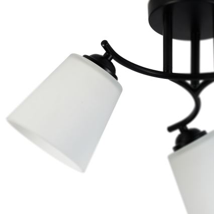 Candeeiro de teto de sobrepor PAFOS 3xE27/15W/230V preto
