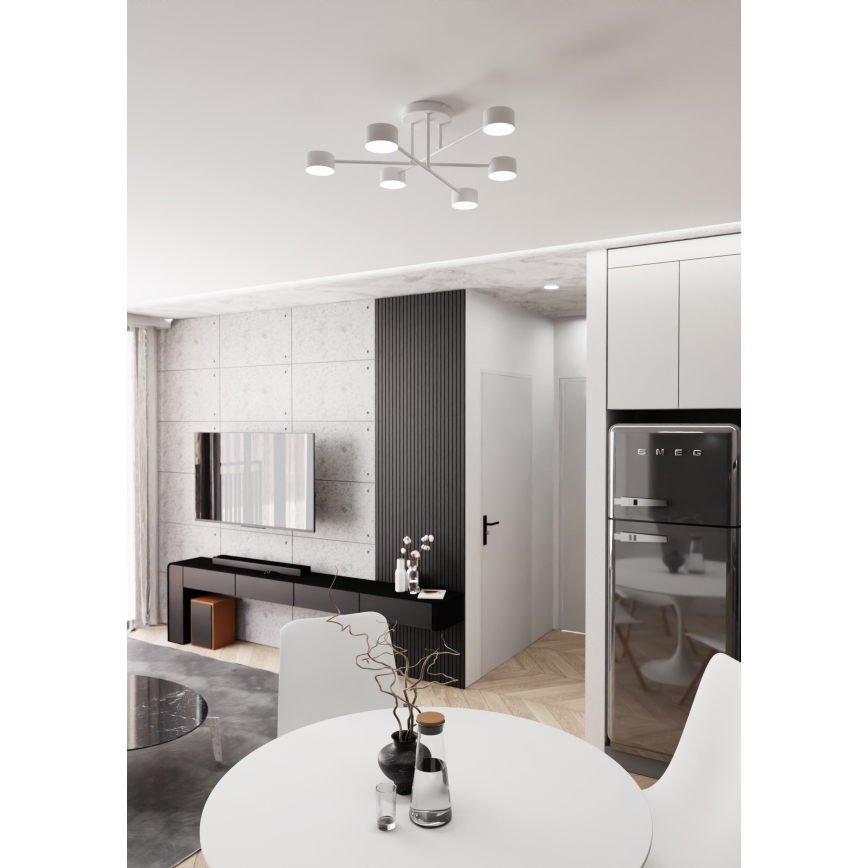 Candeeiro de teto de superfície HALO 6xGX53/10W/230V branco