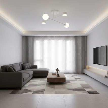 Candeeiro de teto de superfície HOLON 2xG9/8W/230V + 2xGX53/12W, branco