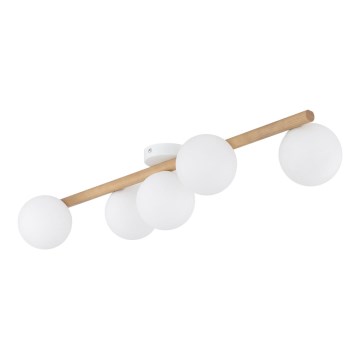 Candeeiro de teto ELYON 5xG9/40W/230V branco/pinho